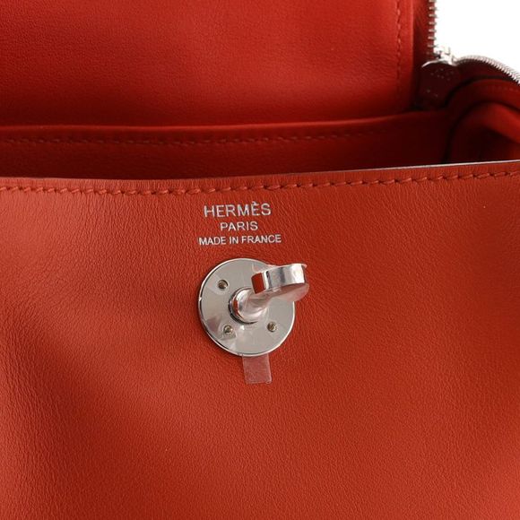 Hermes Lindy Bag Swift Mini Orange - Picture 7 of 8
